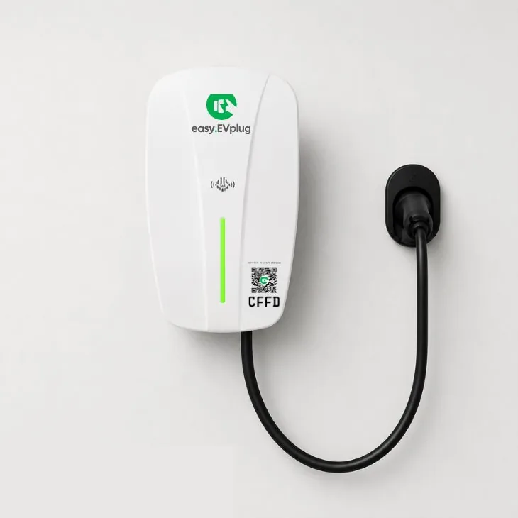 Compact wall-mounted charger